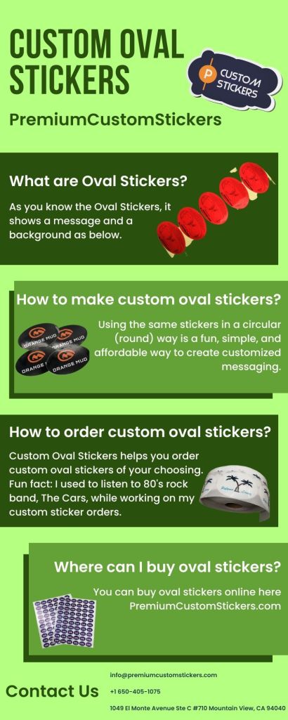 Custom Printed Oval Stickers